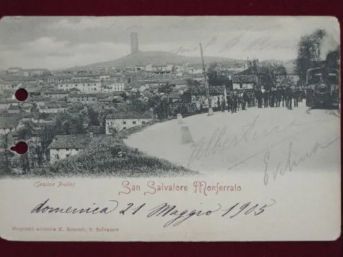 S.GIOVANNI MONFERRATO ALESSANDRIA CON 2 FORI NON VIAGGIATA #2173