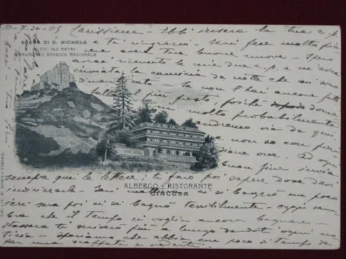 TORINO – ALBERGO GIACOSA INIZI 900 VIAGGIATA #2185