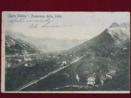 TORRE PELLICE (TO) PANORAMA INIZI 900 VIAGGIATA #2191