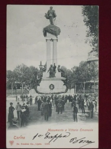 TORINO MONUMENTO Vittorio Emanuele INIZI ‘900 VIAGGIATA #2213