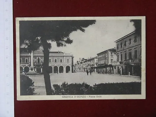 GRADISCA D’ISONZO Piazza Unita’ viaggiata anni 30 #3899