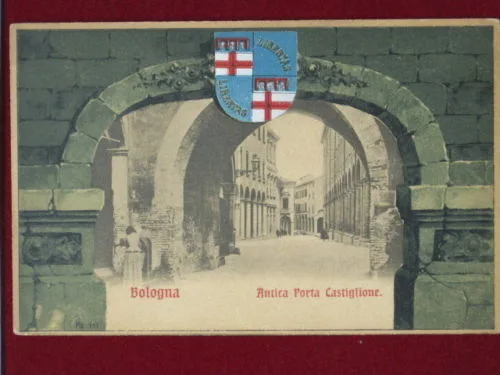 Bologna Antica Porta Castiglione stemma primi 900 #2308