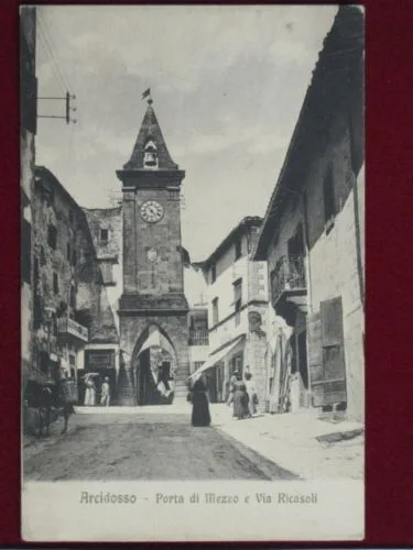 ARCIDOSSO Porta di Mezzo animata non viaggiata anni 20 #2382