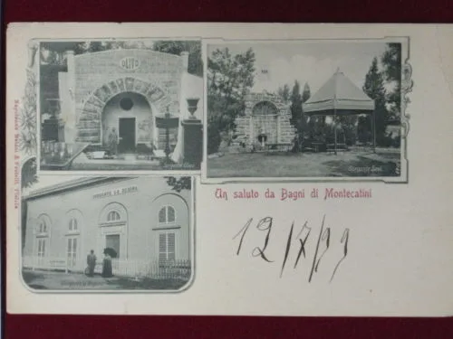 BAGNI DI MONTECATINI sorgenti animata viaggiata fine 800 #2401