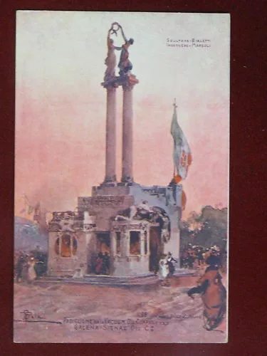 ILLUSTRATA MILANO Expo 1906 Padiglione Oil Company no viaggiata #3086