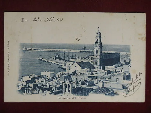 BARI Panorama dal Porto viaggiata “900 #9224