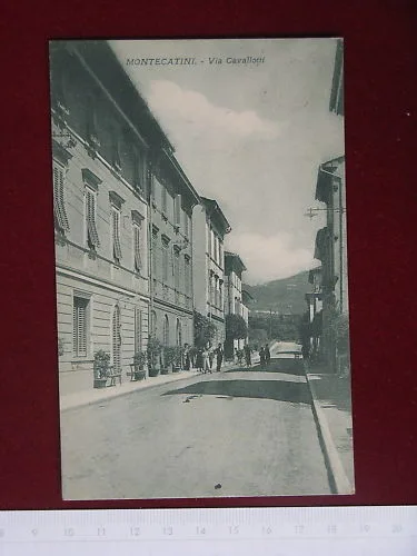 MONTECATINI Via Cavallotti viaggiata animata anni 20 #2849