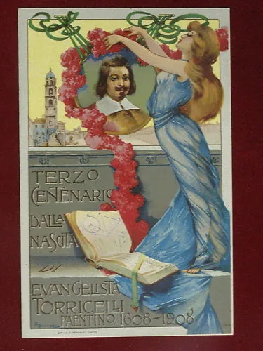 FRANZONI R. 1908 Onoranze Torricelli FAENZA non viaggiata #2869