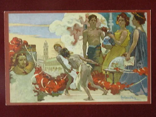 HOHENSTEIN 1908 Onoranze Torricelli FAENZA non viaggiata f/p #2875
