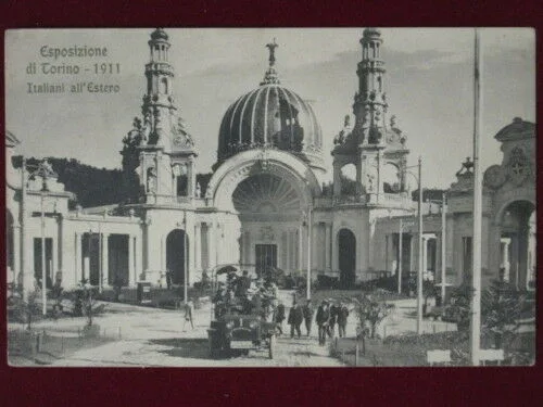 TORINO Esposizione 1911 Italiani all’Estero viaggiata animara auto #2973