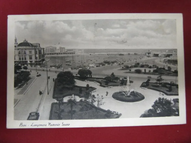 Bari Lungomare Nazario Sauro anni 40 viaggiata animata #12411