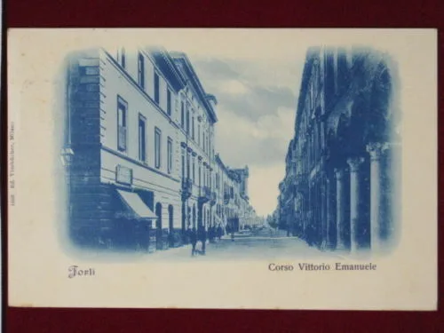 FORLI’ Corso Vittorio Emanuele animata viaggiata primi 900 #2273