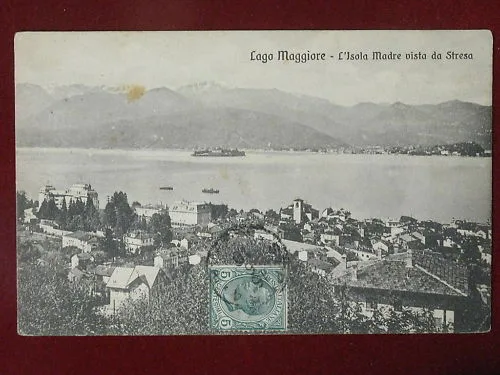 ISOLA MADRE vista da Stresa viaggata anni 10 #3492