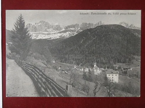 DOLOMITI NOVALEVANTE Panorama viaggiata anni 40 #4596