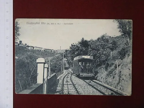 MONTECATINI (PT) FUNICOLARE ANNI ’30 VIAGGIATA #3671