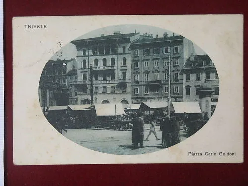 TRIESTE Piazza Goldoni animata viaggiata anni 20 #5807