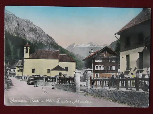 FORMAZZA (VB) SCUOLE E MUNICIPIO ANNI ’60 VIAGGIATA #3815