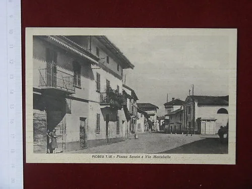 PIOBESI TORINESE Piazza Savoia no viaggiata anni 10 #3919