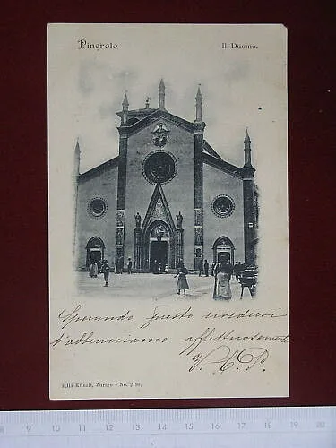 PINEROLO Duomo viaggiata animata “900 #3930