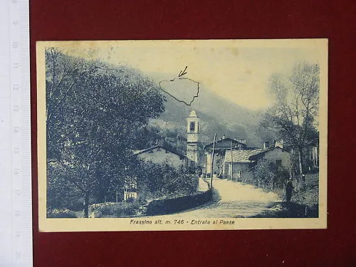 FRASSINO Entrata al Paese viaggiata anni 30 #3933