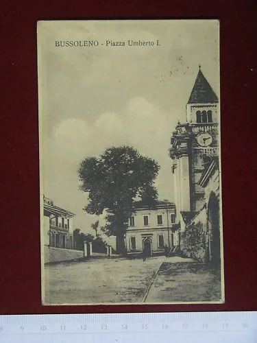 BUSSOLENO Piazza Umberto I viaggiata anni 10 #3938