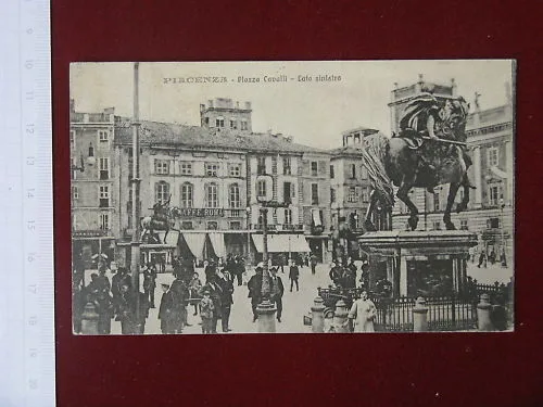 PIACENZA Piazza Cavalli viaggiata animata anni 10 #4030