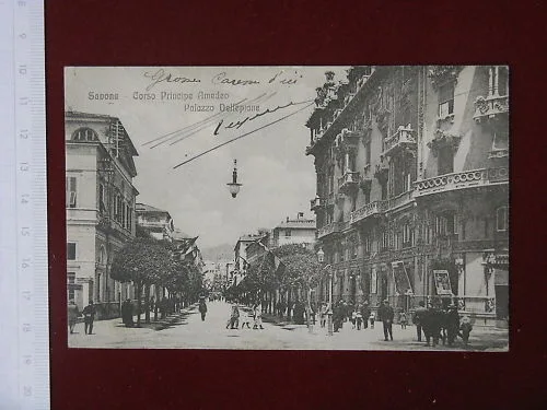 SAVONA Corso Principe Amedeo animata viaggiata anni 20 f/p #4048