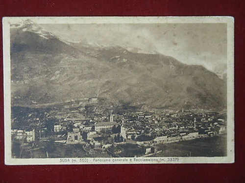 SUSA PANORAMA E ROCCIAMELONE ANNI 40 VIAGGIATA #4362