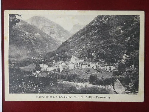 FORNOLOSA CANAVESE Panorama viaggiata anni 30 #4490