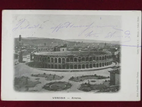 VERONA Arena viaggiata f/p anni 10 #1545