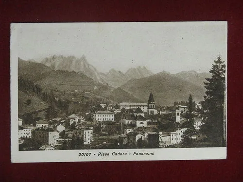 Pieve di Cadore Panorama viaggiata anni 50 #10040