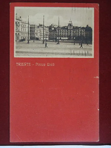 TRIESTE Piazza Unità viaggiata anni 20 animata #5824