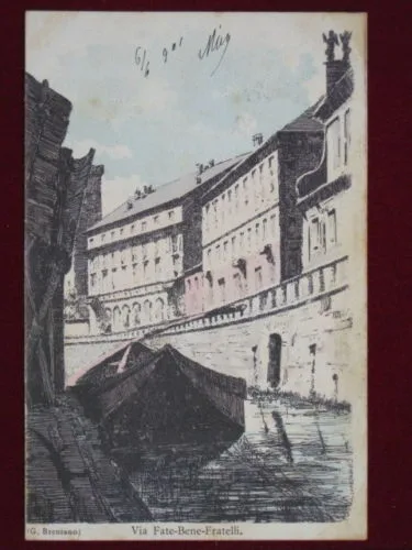 MILANO VIA FATEBENEFRATELLI INIZI 900 VIAGGIATA #1957