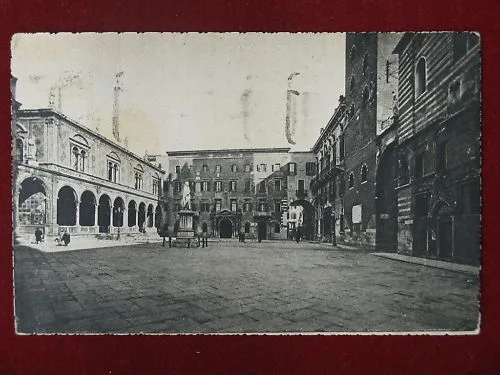 VERONA PIAZZA DEI SIGNORI ANNI 30 VIAGGIATA #5161