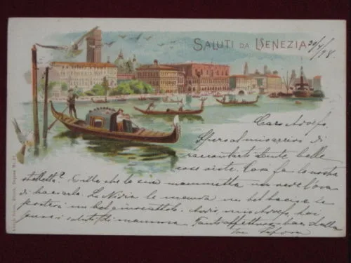 VENEZIA illustrata PANORAMA 1898 VIAGGIATA #2012