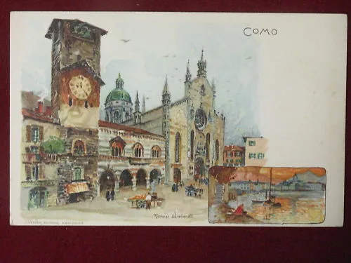 COMO illustrata Manuel Wielandt non viaggiata anni 10 #3160