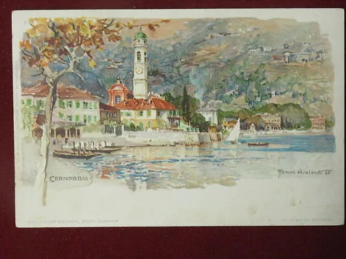 CERNOBBIO illustrata Manuel Wielandt viaggiata “900 #3157