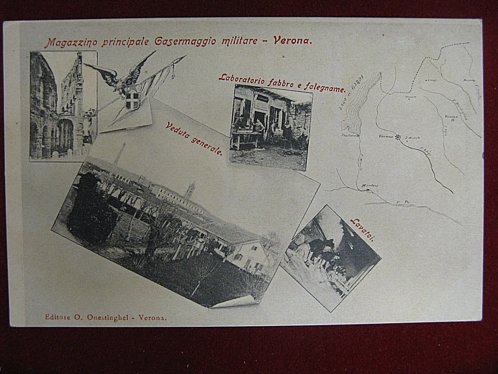 Verona Magazzino Principale Casermaggio Militare anni 10/20 non viaggiata #11795