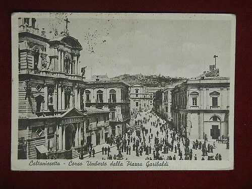 CALTANISSETTA Corso Umberto FG viaggiata anni 50 #9356