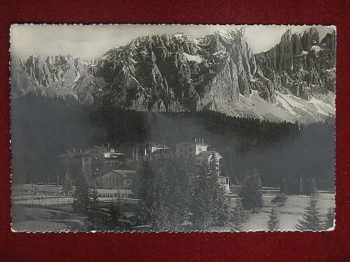 STRADA DELLE DOLOMITI Hotel Carezza viaggiata anni 40 #9318