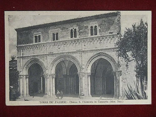 TORRE DE’ PASSERI Chiesa S. Clemente viaggiata anni 30 #9311