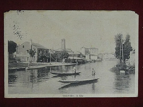 TREVISO il Sile animata viaggiata anni 20 #9252