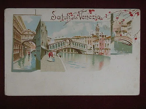 VENEZIA Saluti no viaggiata illustrata “900 #9249