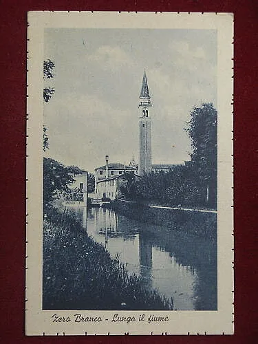 ZERO BRANCO Lungo il Fiume viaggiata anni 40 #9256