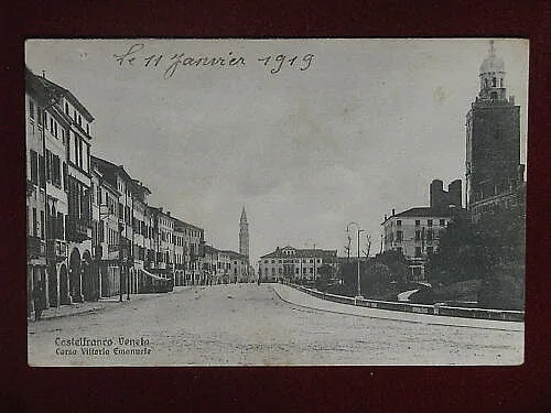 CASTELFRANCO VENETO Corso Vittorio Emanuele no viaggiata, anni 10 #9612
