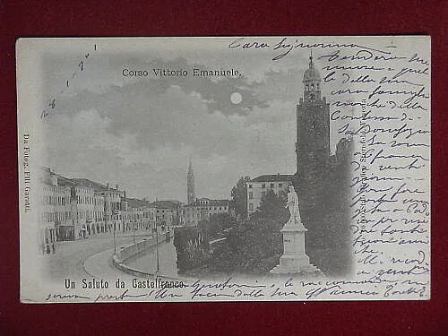 UN SALUTO DA CASTELFRANCO VENETO CORSO VITTORIO EMANUELE VIAGGIATA “900 #9613