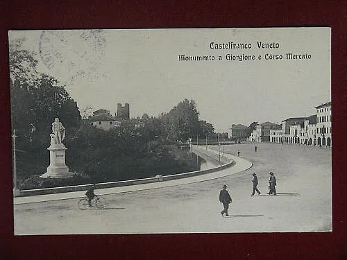CASTELFRANCO VENETO  Monumento a Giorgione e Corso Mercato viaggiata “900 #9616
