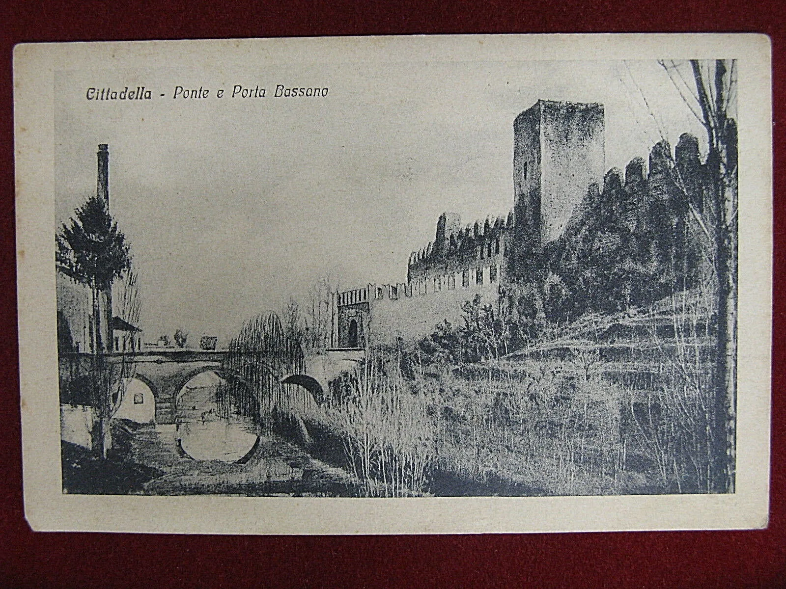 Cittadella PD Ponte e Porta Bassano anni 10 non viaggiata #11865