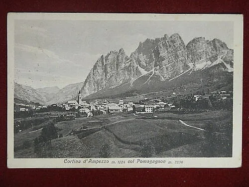 CORTINA D’AMPEZZO Veduta viaggiata anni 20 #9530