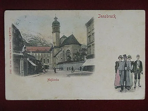 INNSBRUCK Hofkirke Austria viaggiata “900 #8238